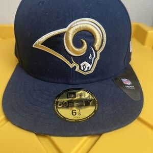NEW‎ ERA 59FIFTY NFL ST. LOUIS RAMS FITTED HAT/CAP SIZE 6 7/8